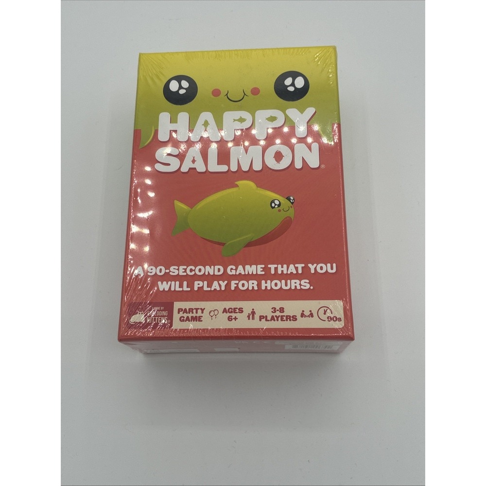 Happy Salmon Game Family Friendly Party Age 6+ 3-8 Players New Sealed Fun Game